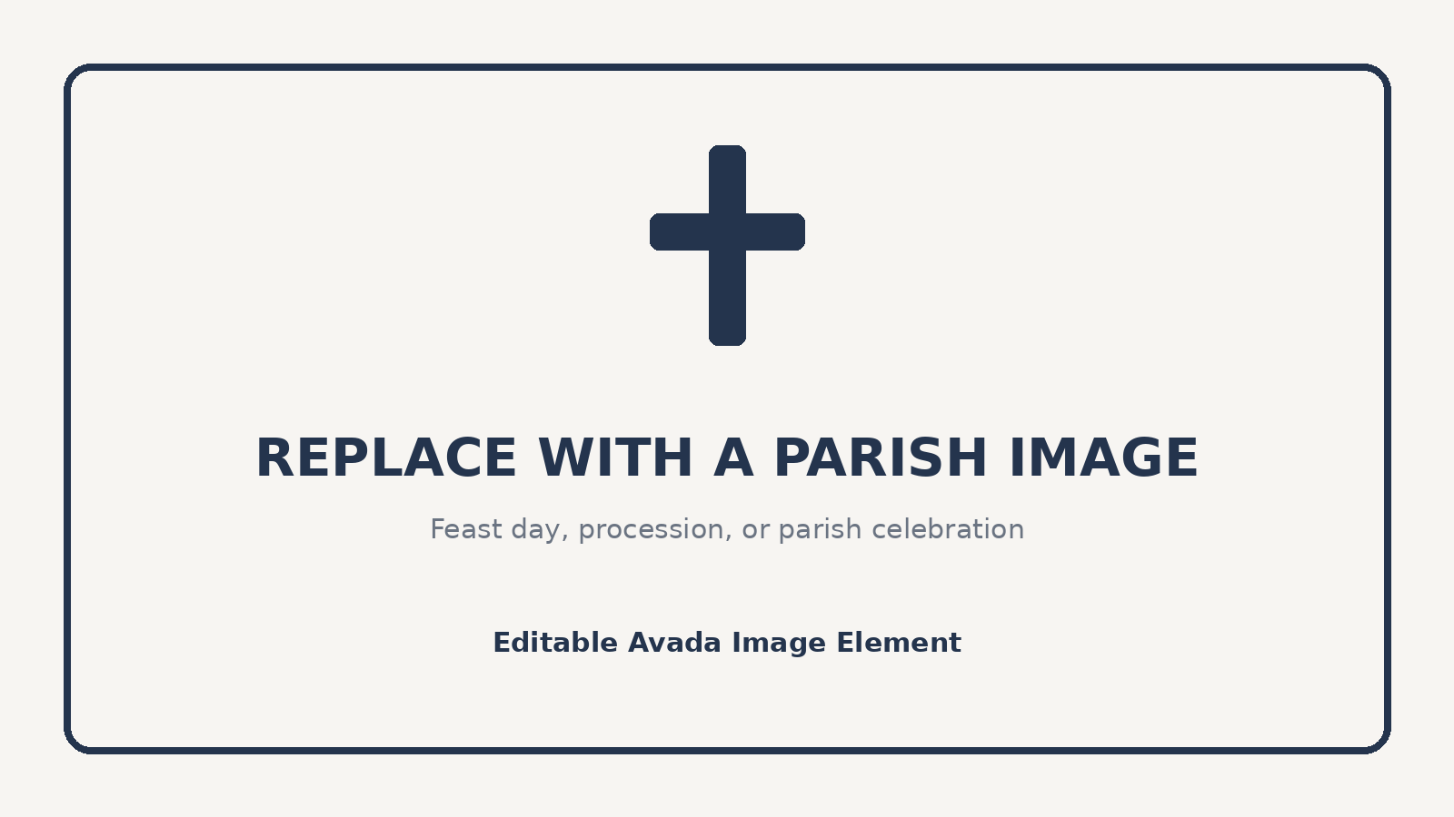 Placeholder for a parish feast-day image, icon procession, or Saint Nectarios celebration. Replace in Avada Builder.