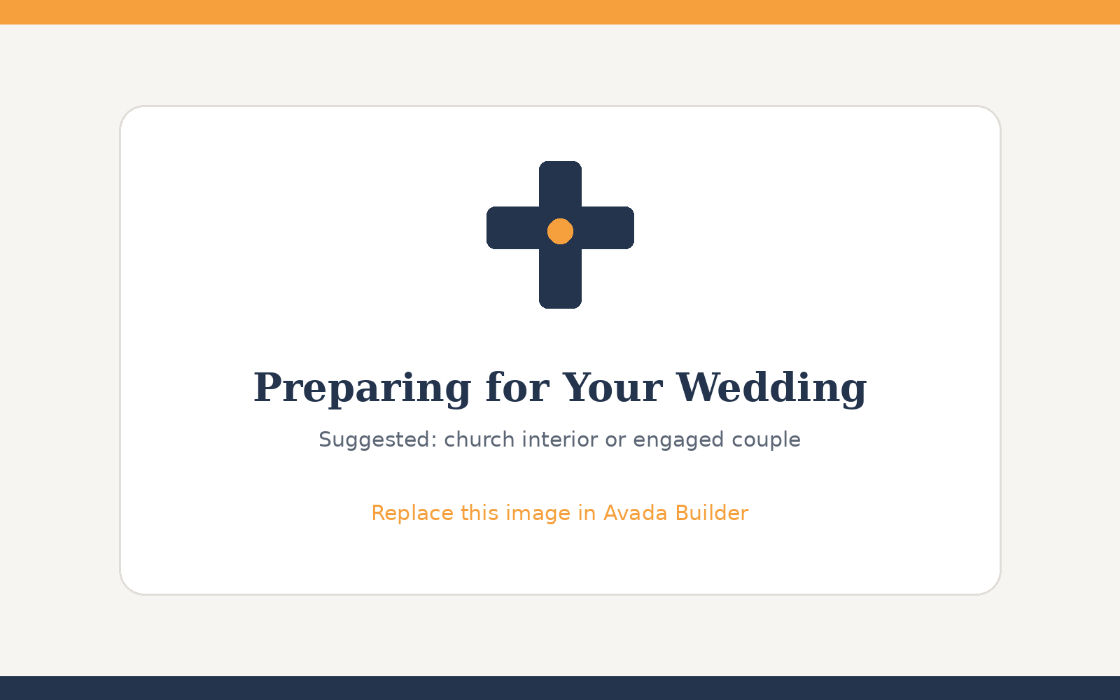 Wedding planning image placeholder. Replace in Avada Builder.